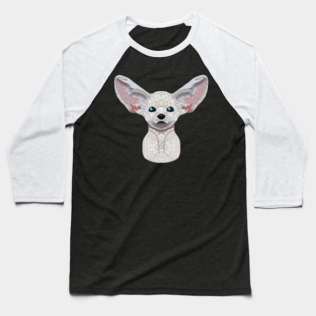 Fennec Fox Baseball T-Shirt by ArtLovePassion